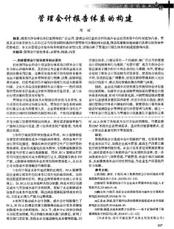 管理会计报告体系的构建