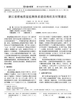 浙江省耕地質(zhì)量監(jiān)測體系建設現(xiàn)狀及對策建議