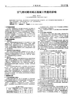 引氣劑對路用礫石混凝土性能的影響