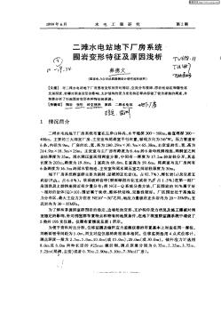 二滩水电站地下厂房系统围岩变形特征及原因浅析