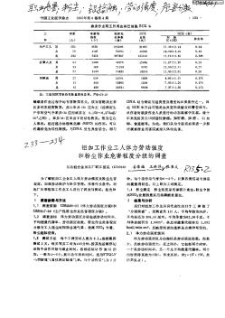 鋁加工作業(yè)工人體力勞動(dòng)強(qiáng)度和粉塵作業(yè)危害程度分級(jí)的調(diào)查