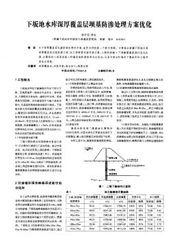 下坂地水庫深厚覆蓋層壩基防滲處理方案優(yōu)化