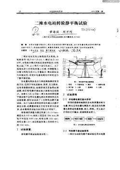 二濰水電站轉(zhuǎn)輪靜平衡試驗