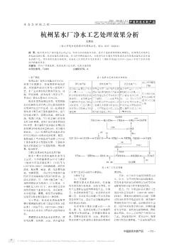 杭州某水廠凈水工藝處理效果分析