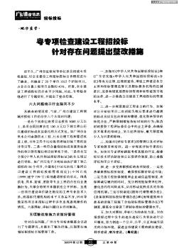 粤专项检查建设工程招投标针对存在问题提出整改措施