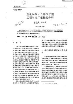 兰化16万t乙烯改扩建工程对老厂依托的分析