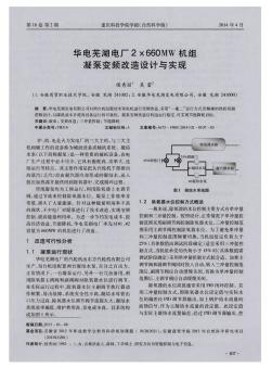 华电芜湖电厂2×660MW机组凝泵变频改造设计与实现
