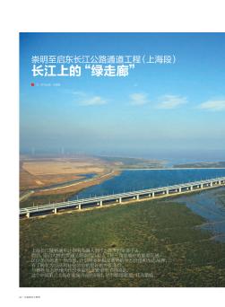 崇明至启东长江公路通道工程（上海段）长江上的“绿走廊”