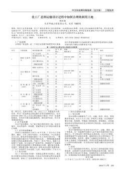 化工厂总图运输设计过程中如何合理的利用土地