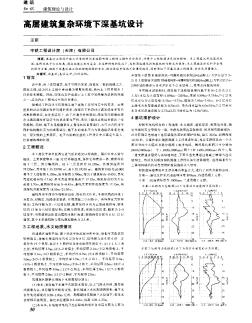 高層建筑復(fù)雜環(huán)境下深基坑設(shè)計(jì)