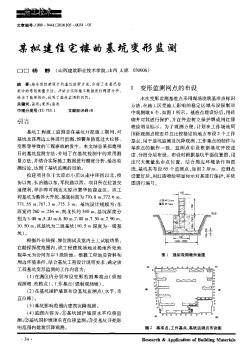 某拟建住宅楼的基坑变形监测