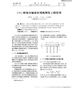 CFG柱复合地基作用机理及工程应用