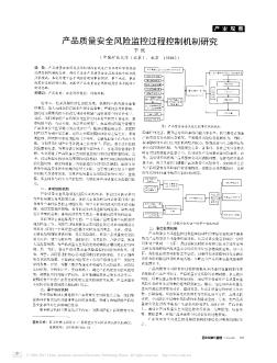 产品质量安全风险监控过程控制机制研究
