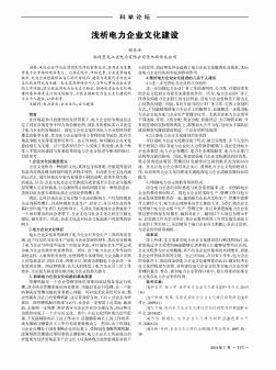 淺析電力企業(yè)文化建設