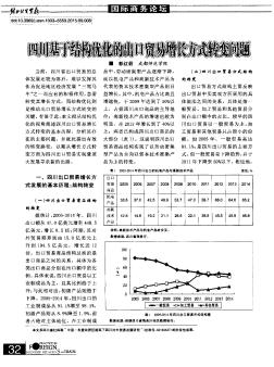 四川基于结构优化的出口贸易增长方式转变问题