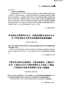 上海市劳动和社会保障局上海市财政局上海市卫生局上海市安全生产监督管理局关于印发《上海市工伤保险浮动费率管理暂行办法》的通知