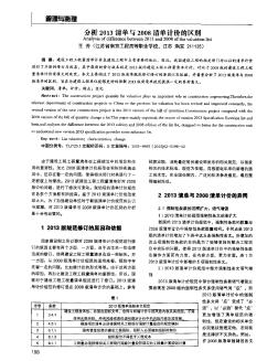 分析2013清单与2008清单计价的区别