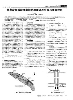 青草沙島域段隧道控制測(cè)量誤差分析與質(zhì)量控制