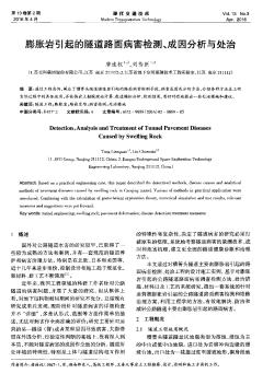 膨脹巖引起的隧道路面病害檢測、成因分析與處治