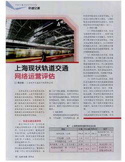 上海现状轨道交通网络运营评估