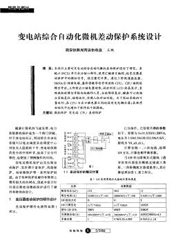 变电站综合自动化微机差动保护系统设计