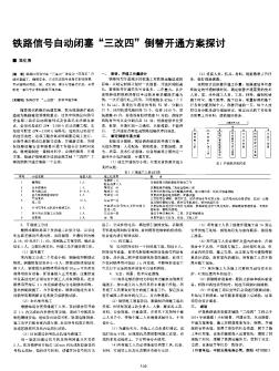 鐵路信號自動閉塞&quot;三改四&quot;倒替開通方案探討