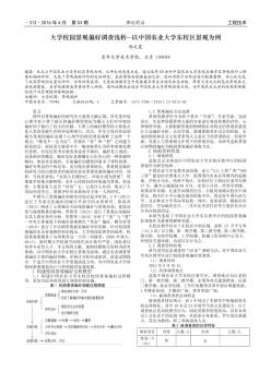 大学校园景观偏好调查浅析--以中国农业大学东校区景观为例