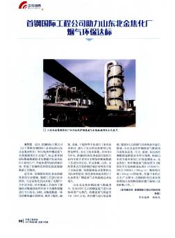 首钢国际工程公司助力山东北金焦化厂烟气环保达标
