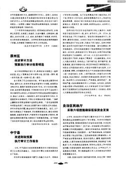 中宁县 改进财政预算执行审计工作报告