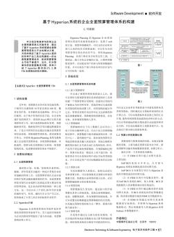 基于Hyperion系统的企业全面预算管理体系的构建