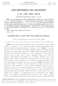 生物反应器内再造组织工程化心肌的实验研究