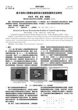 基于逆向工程理論虛擬設(shè)計造型的重構(gòu)方法研究