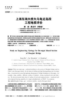 上海东海大桥大乌龟近岛段工程地质评价