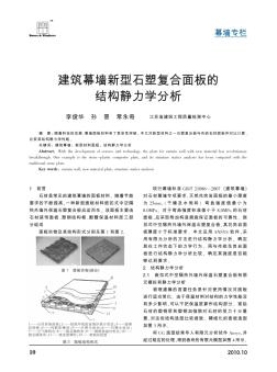 建筑幕墻新型石塑復(fù)合面板的結(jié)構(gòu)靜力學(xué)分析