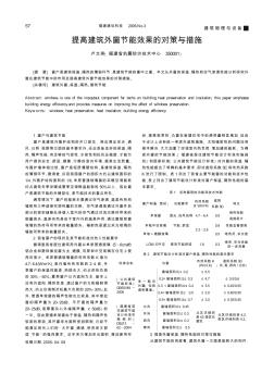 提高建筑外窗节能效果的对策与措施