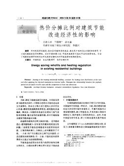 热价分摊比例对建筑节能改造经济性的影响