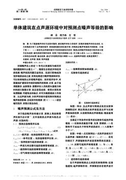 单体建筑在点声源环境中对预测点噪声等级的影响