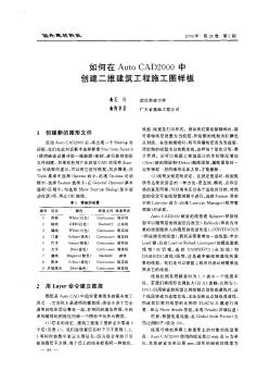 如何在Auto CAD2000中創(chuàng)建二維建筑工程施工圖樣板