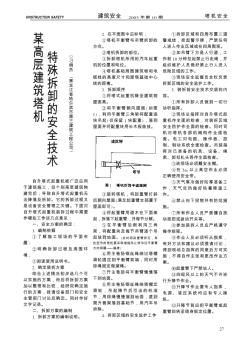 某高层建筑塔机特殊拆卸的安全技术
