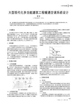 大型現(xiàn)代化多功能建筑工程暖通空調(diào)系統(tǒng)設(shè)計