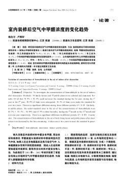 室內(nèi)裝修后空氣中甲醛濃度的變化趨勢