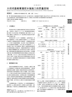 大坝坝基帷幕灌浆补强施工的质量控制