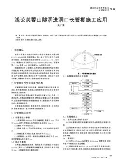 浅论芙蓉山隧洞进洞口长管棚施工应用