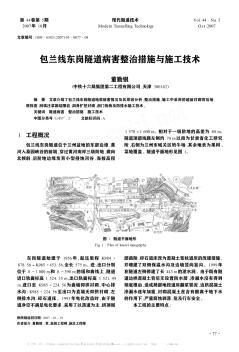 包兰线东岗隧道病害整治措施与施工技术