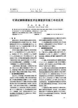 可调试翻转模板技术在薄壁拱坝施工中的应用