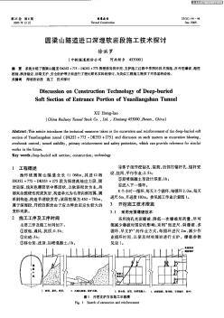 圓梁山隧道進口深埋軟巖段施工技術探討