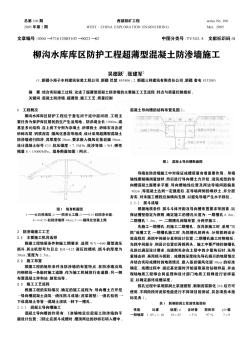 柳沟水库库区防护工程超薄型混凝土防渗墙施工