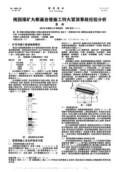 桃园煤矿大断面岩巷施工特大冒顶事故经验分析