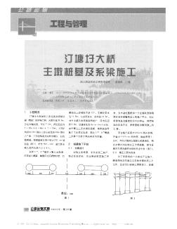 汀塘圩大桥主墩桩基及系梁施工