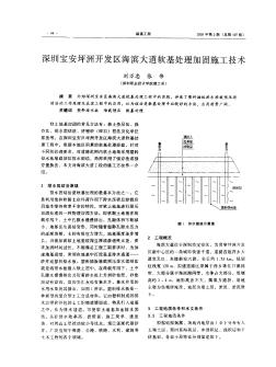 深圳寶安坪洲開發(fā)區(qū)海濱大道軟基處理加固施工技術(shù)